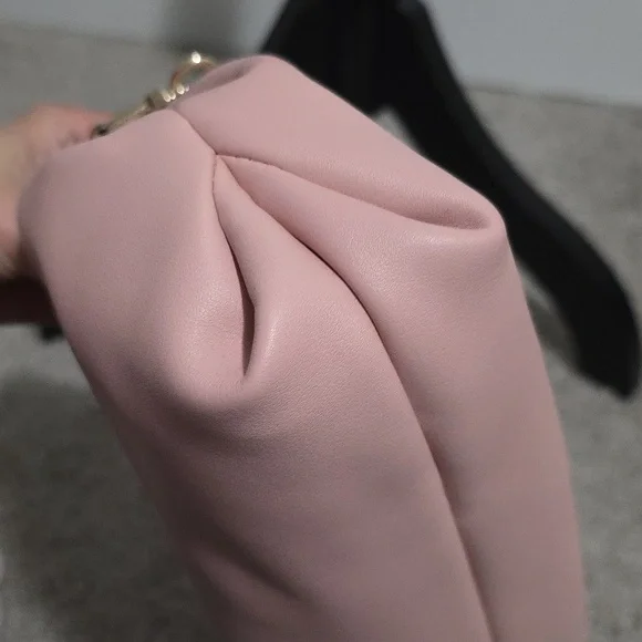 Michael Kors Small Nola Chain Clutch Shoulder Crossbody Bag Smokey Rose Pink - Picture 9 of 16